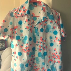 VINTAGE 1980's Graff Californiawear Floral Shirt!